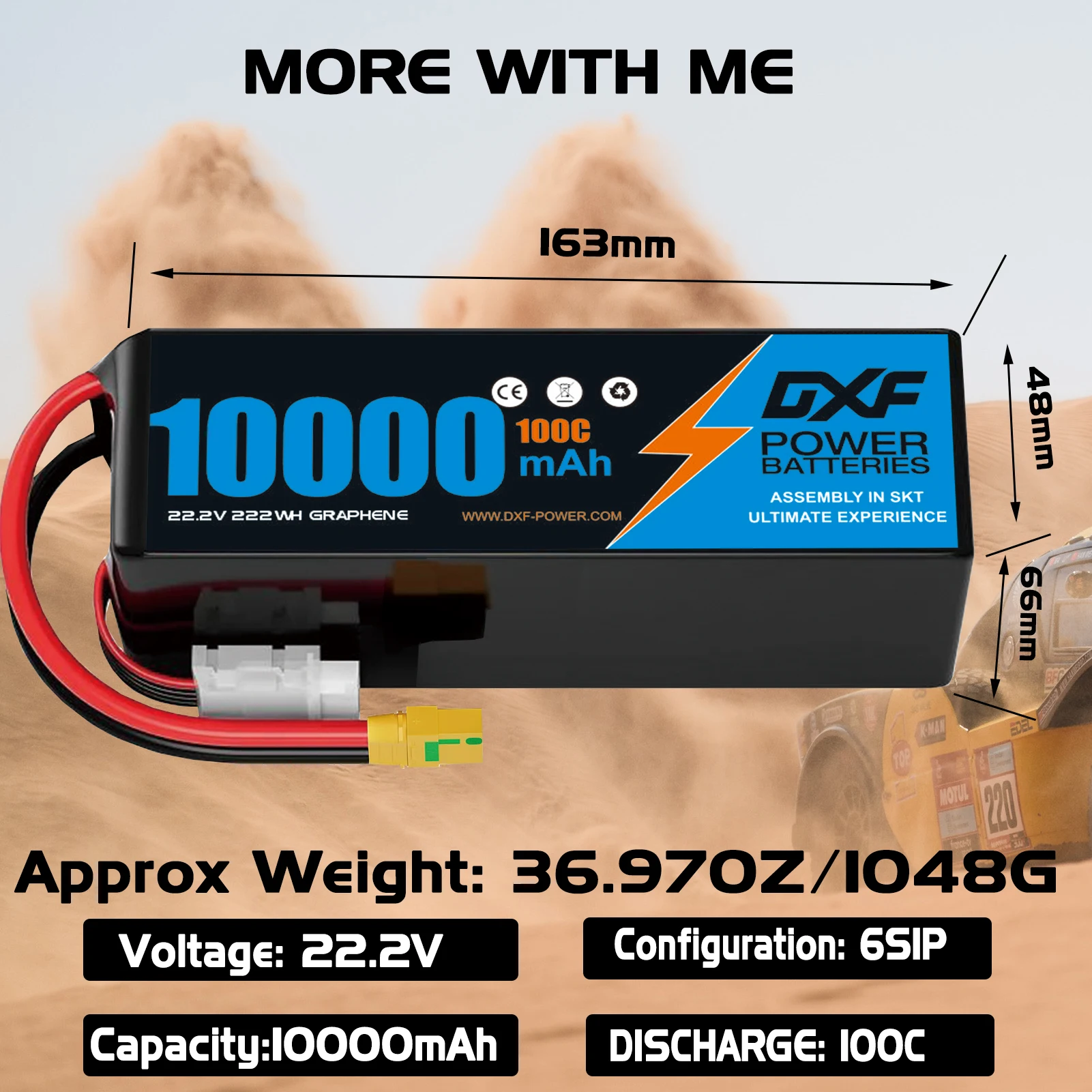 Akumulator Lipo DXF 6S 22.2V 1 – 6S Lipo Battery 22.2V 5000Mah recenzja i cena