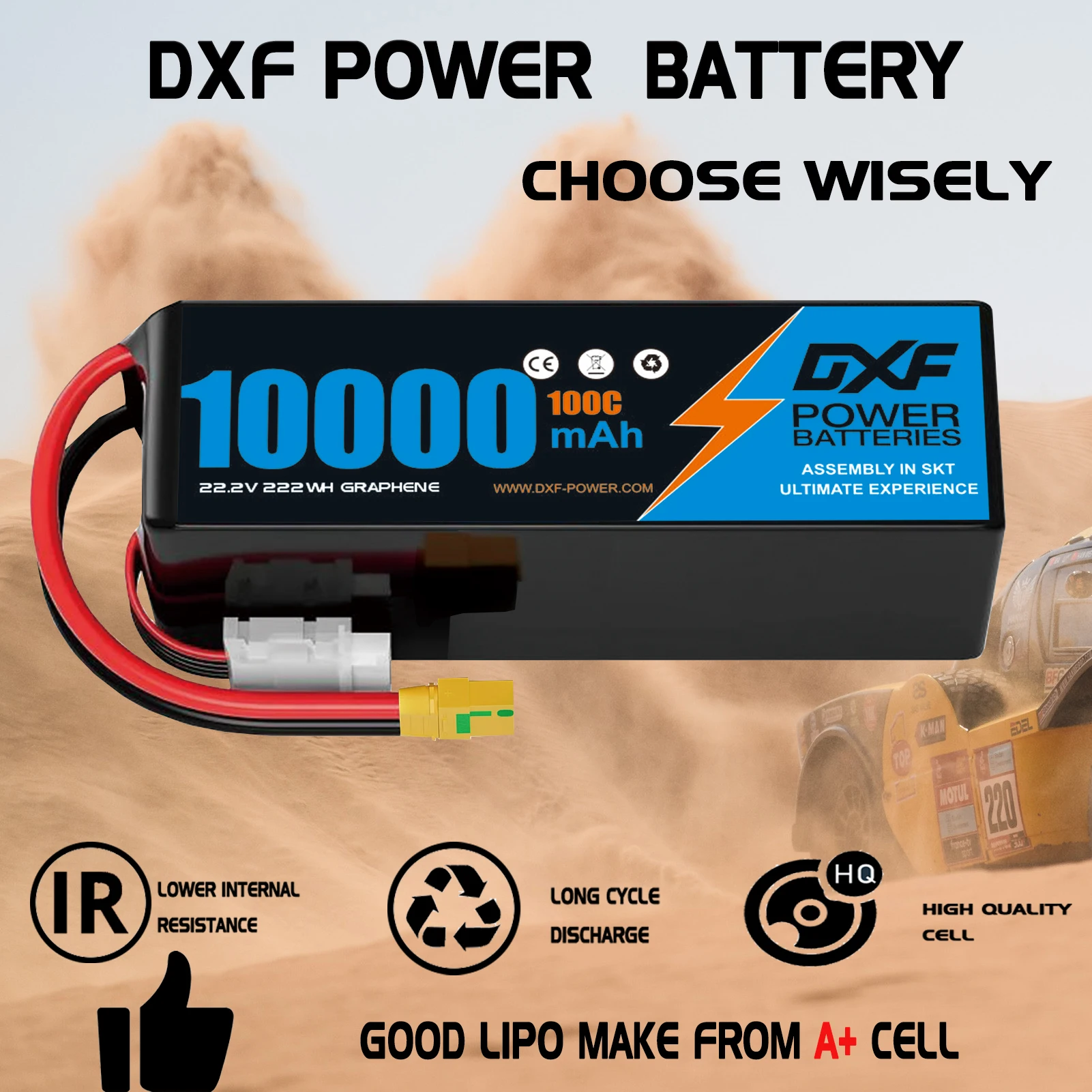 Akumulator Lipo DXF 6S 22.2V 1 – 6S Lipo Battery 22.2V 5000Mah recenzja i cena